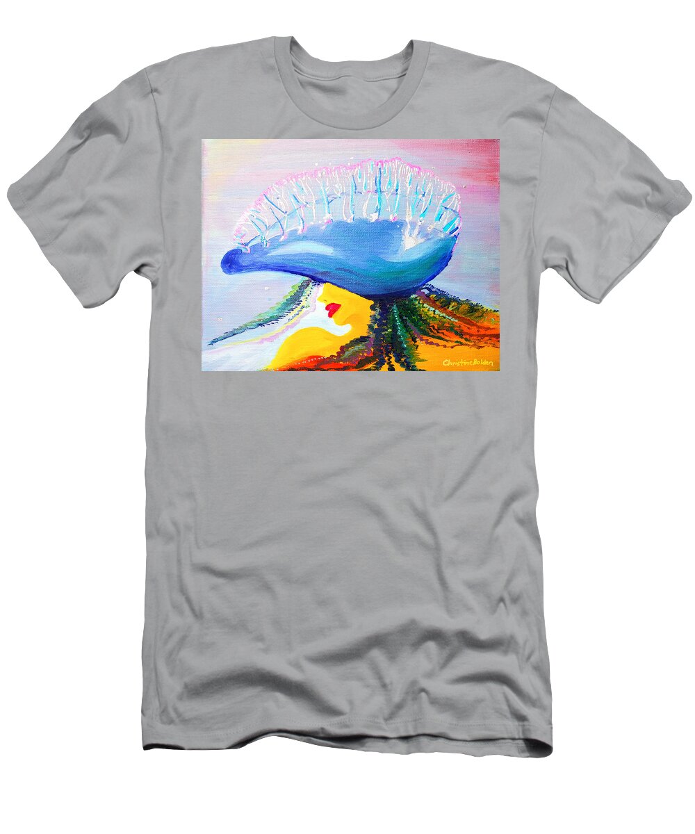 Abstract T-Shirt featuring the painting Man O' War by Christine Bolden
