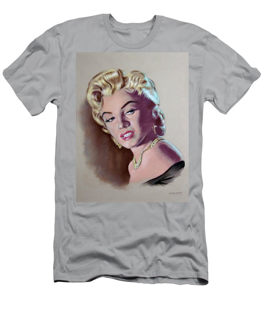 Marilyn Monroe T-Shirt featuring the painting Marilyn Monroe by David Arrigoni