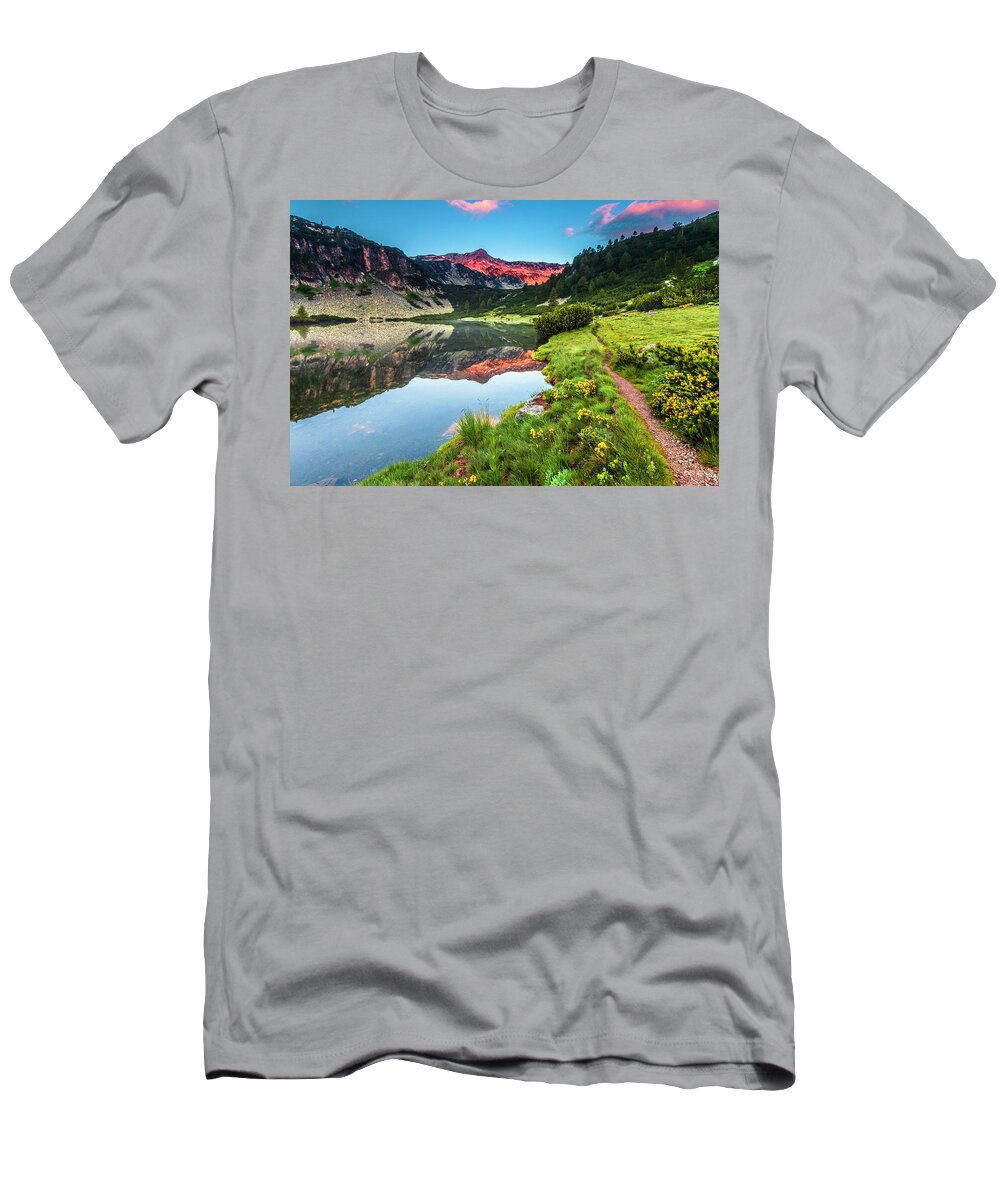 Bulgaria T-Shirt featuring the photograph Marvelous Lake by Evgeni Dinev