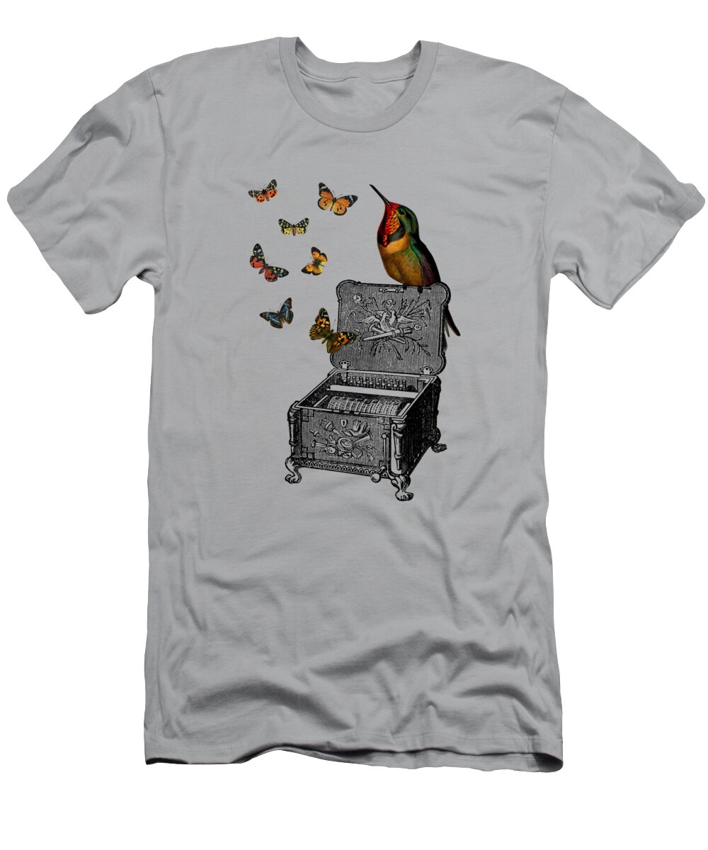 Bird T-Shirt featuring the digital art Melody Lover by Madame Memento