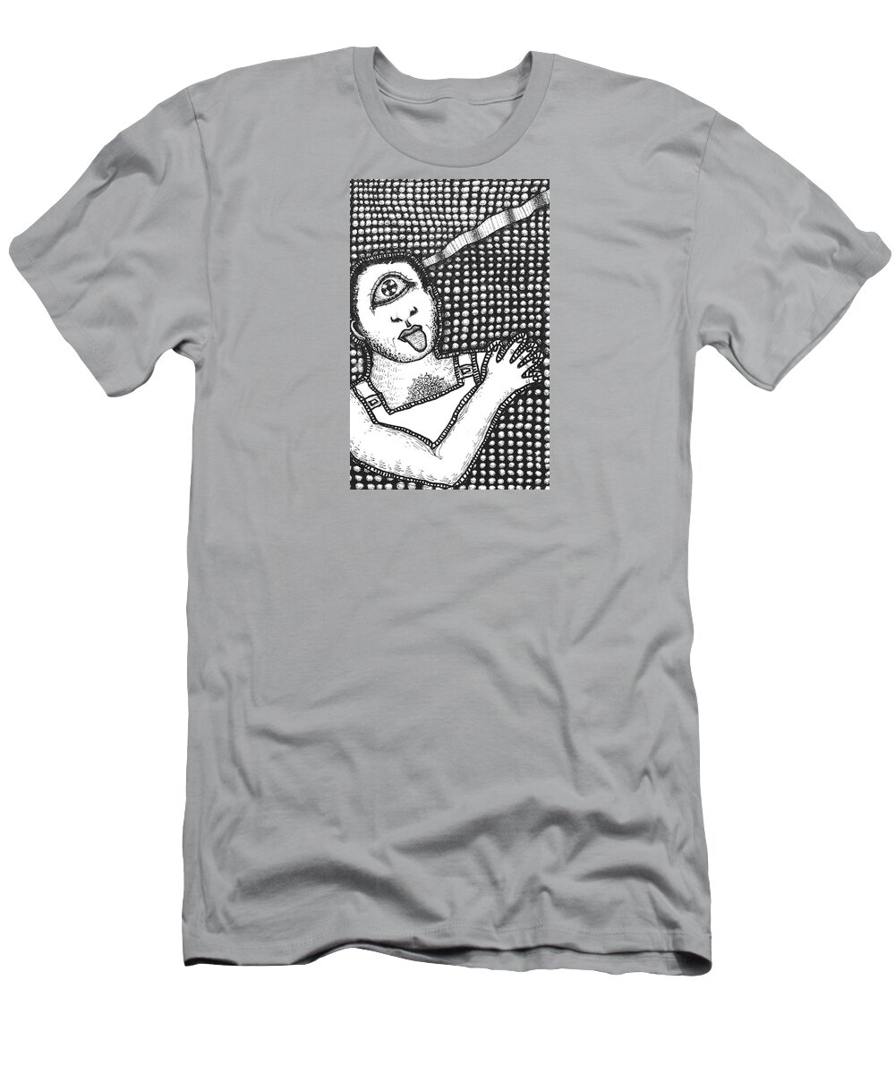 Cyclops T-Shirt featuring the drawing Mesmer by Matthew Lazure