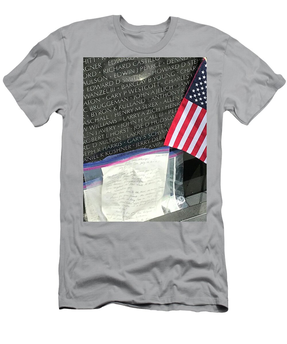 Message T-Shirt featuring the photograph Message on the Wall by Lee Darnell
