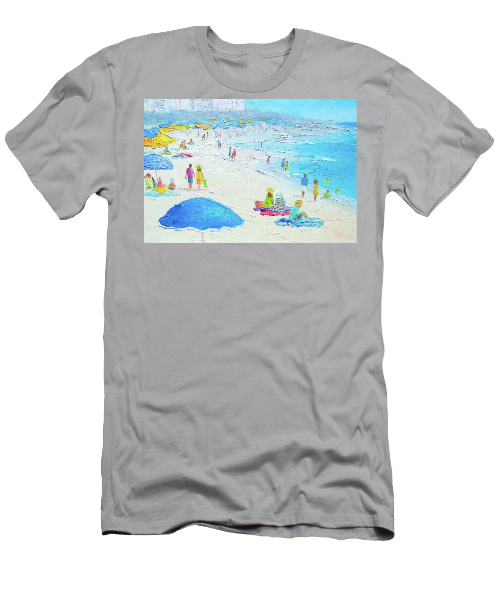 Miami Beach T-Shirt featuring the painting Miami Beach Florida by Jan Matson