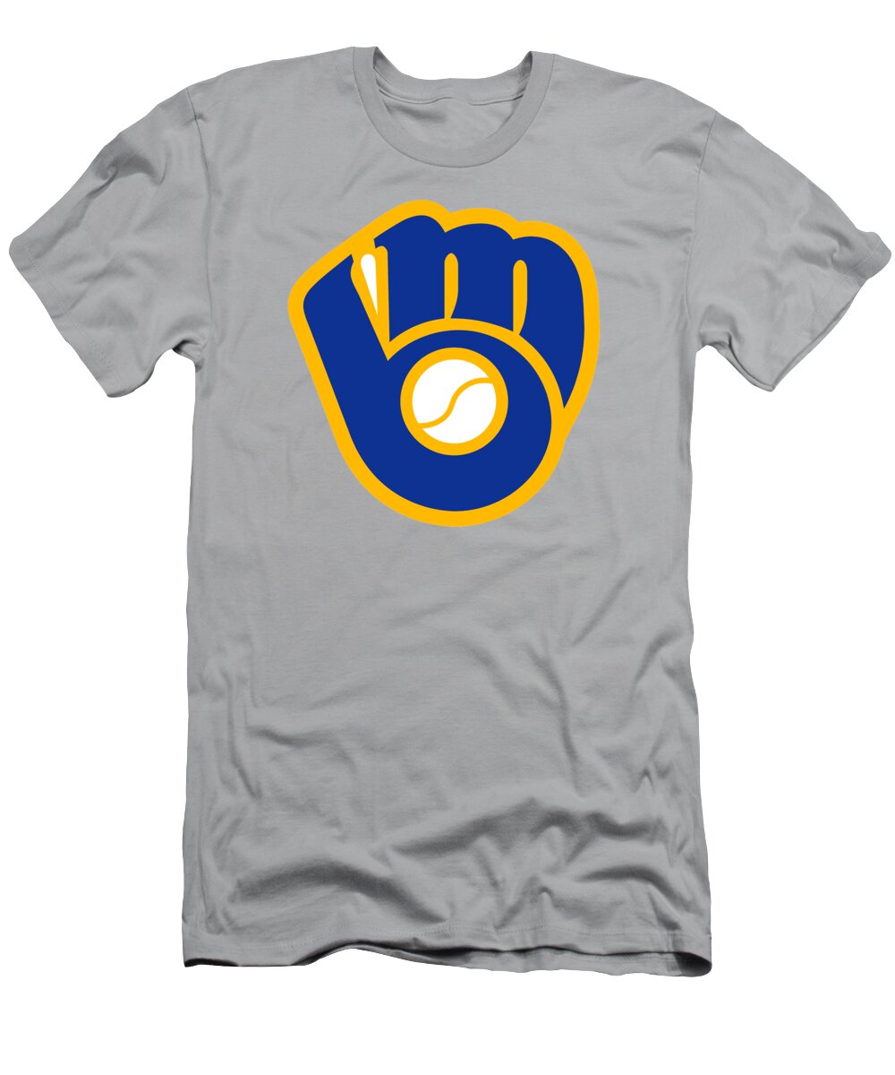 MLB Milwaukee Brewers Women's Short Sleeve V-Neck Fashion T-Shirt - S