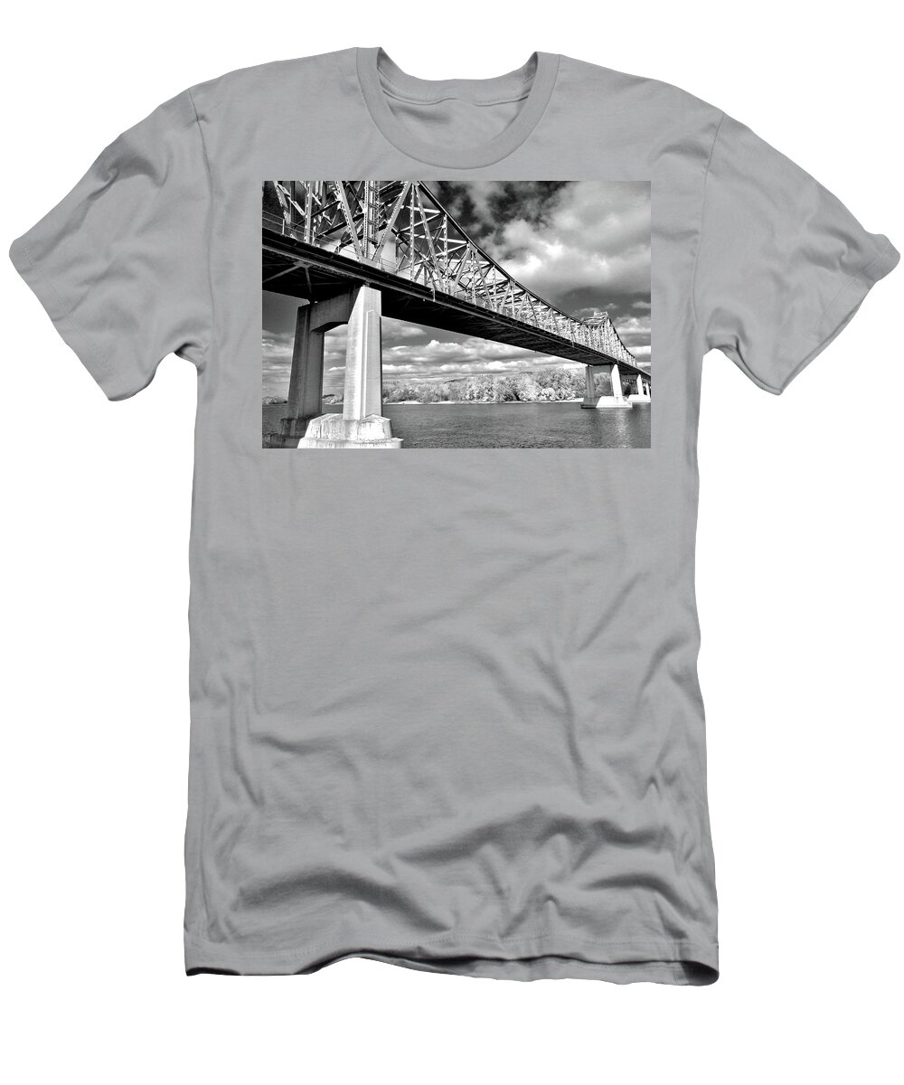 Winona T-Shirt featuring the photograph Mississippi Crossing by Susie Loechler