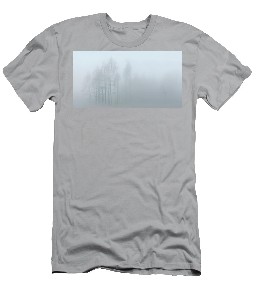 Misty T-Shirt featuring the photograph Misty woodland by John Chivers
