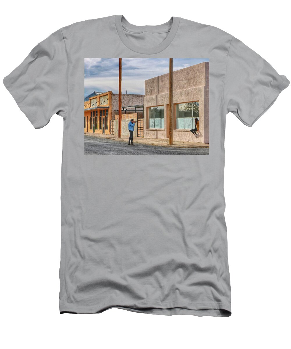 Photography T-Shirt featuring the photograph Modeling in Marfa by Gia Marie Houck