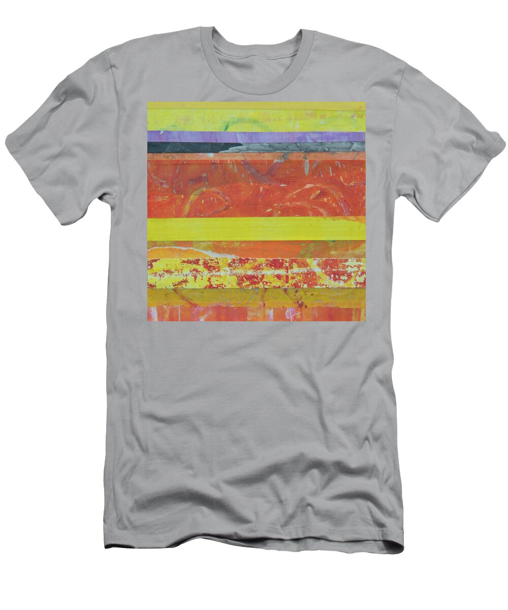 Mixed Media T-Shirt featuring the mixed media Moments in Time 4 by Julia Malakoff