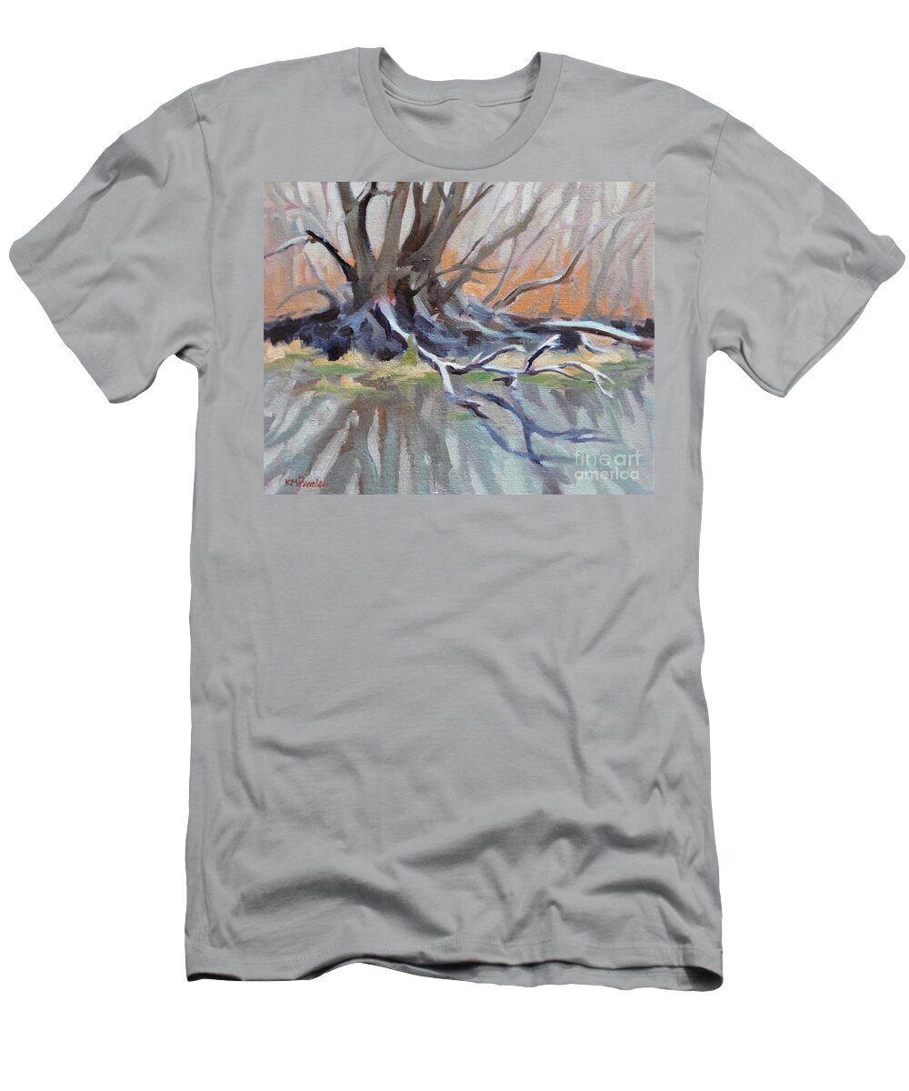 Winter T-Shirt featuring the painting Monster's Reach by K M Pawelec