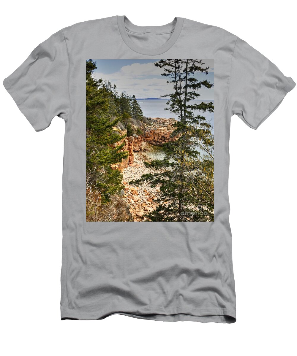 Monument Cove T-Shirt featuring the photograph Monument Cove by Steve Brown