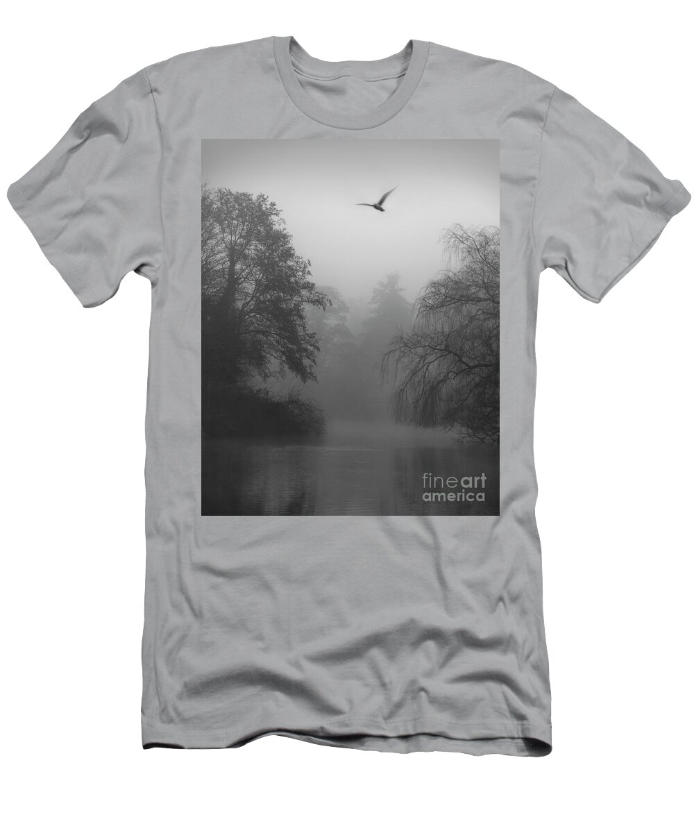 Misty T-Shirt featuring the photograph Morning Flight by Daniel M Walsh