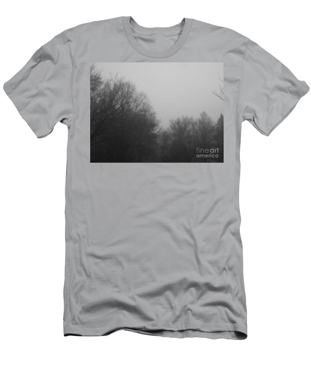 Nataure T-Shirt featuring the photograph Morning Fog at the Cabin by Frank J Casella