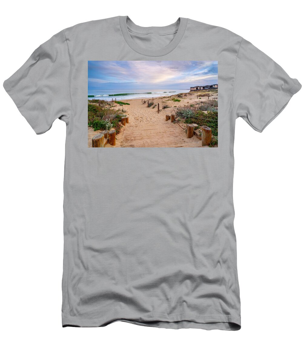 Del Monte Beach T-Shirt featuring the photograph Morning Light on Del Monte Beach by Derek Dean