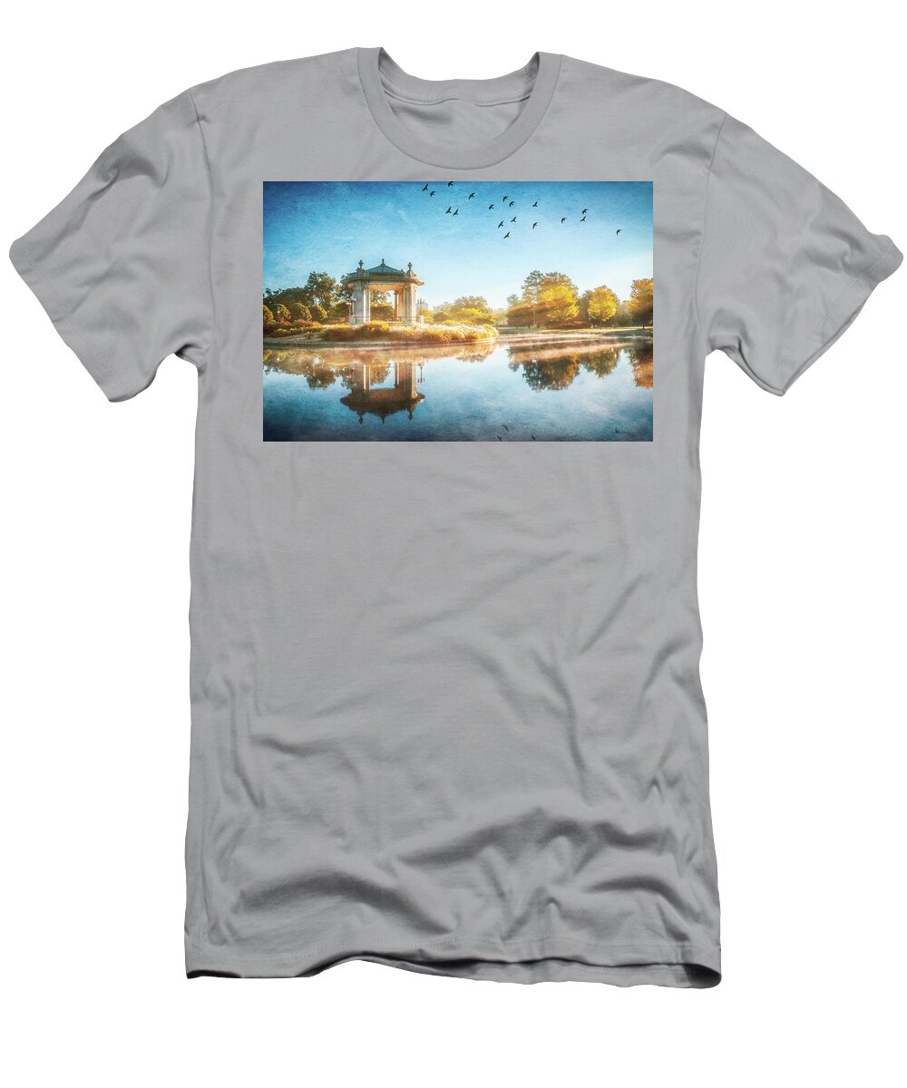 Nathan Frank Bandstand T-Shirt featuring the photograph Morning Rays by Randall Allen