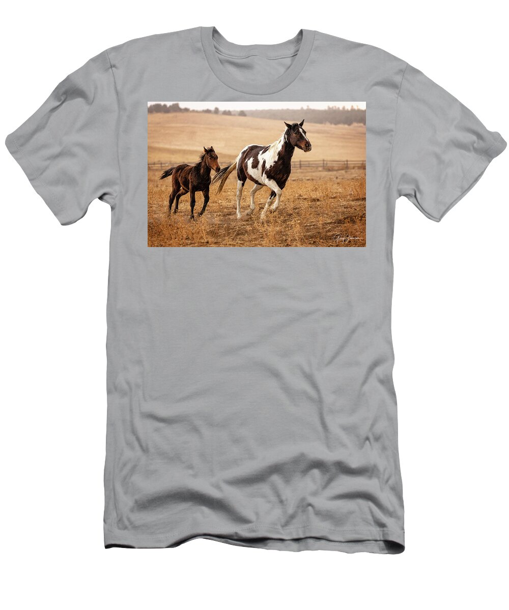 2020 Utah Trip T-Shirt featuring the photograph Mother and her Foal by Gary Johnson