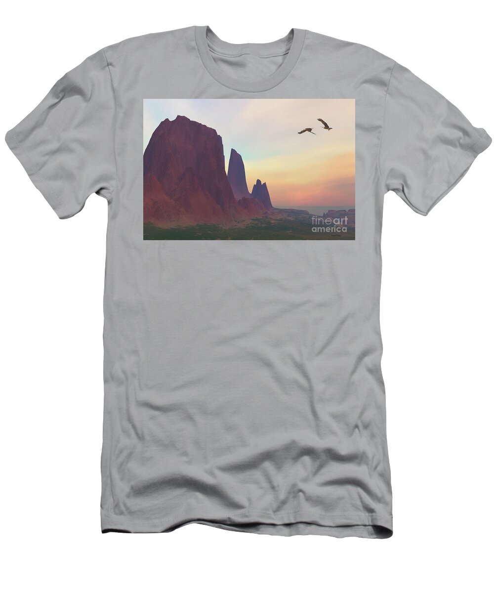 Bird T-Shirt featuring the digital art Mountain by Corey Ford