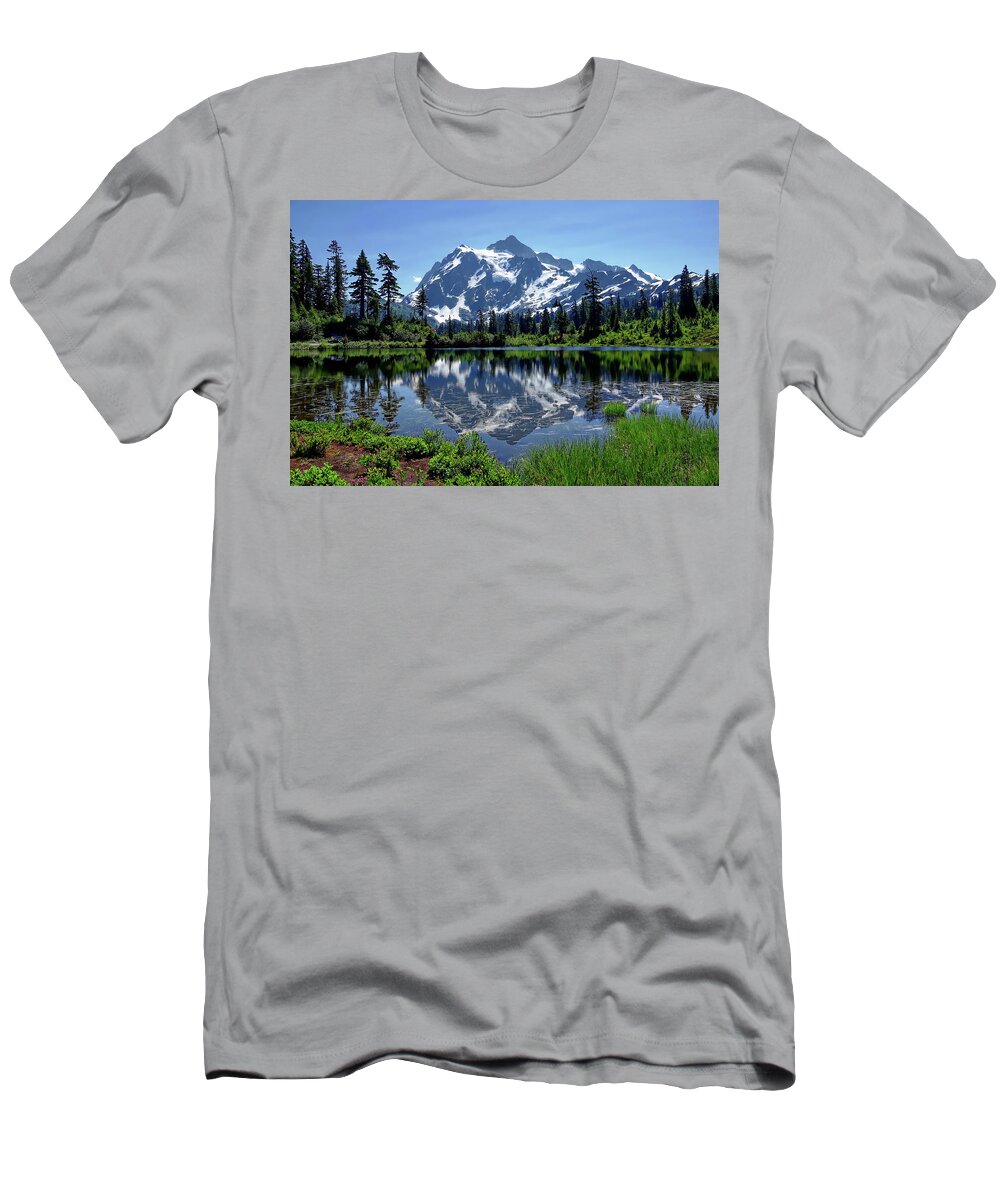 Mountain T-Shirt featuring the photograph Mountain Reflection Two by Rick Lawler