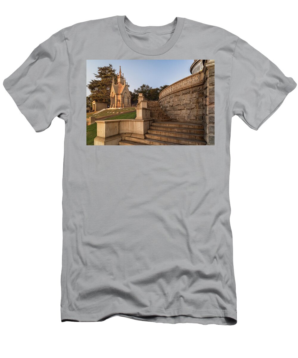 Mountain View Cemetery T-Shirt featuring the photograph Mountain View Cemetery by Laura Macky