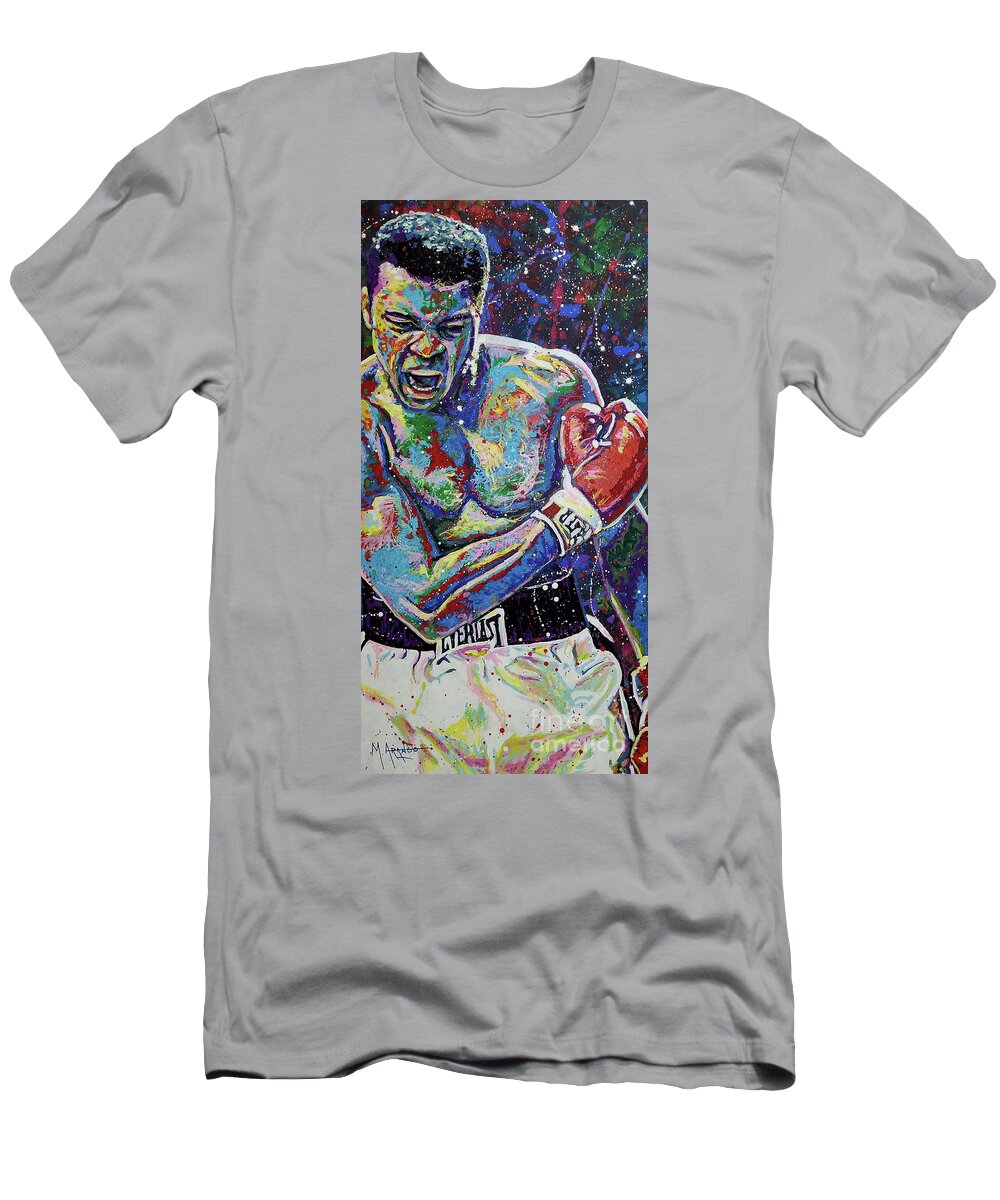 Muhammad Ali T-Shirt featuring the painting Muhammad Ali by Maria Arango