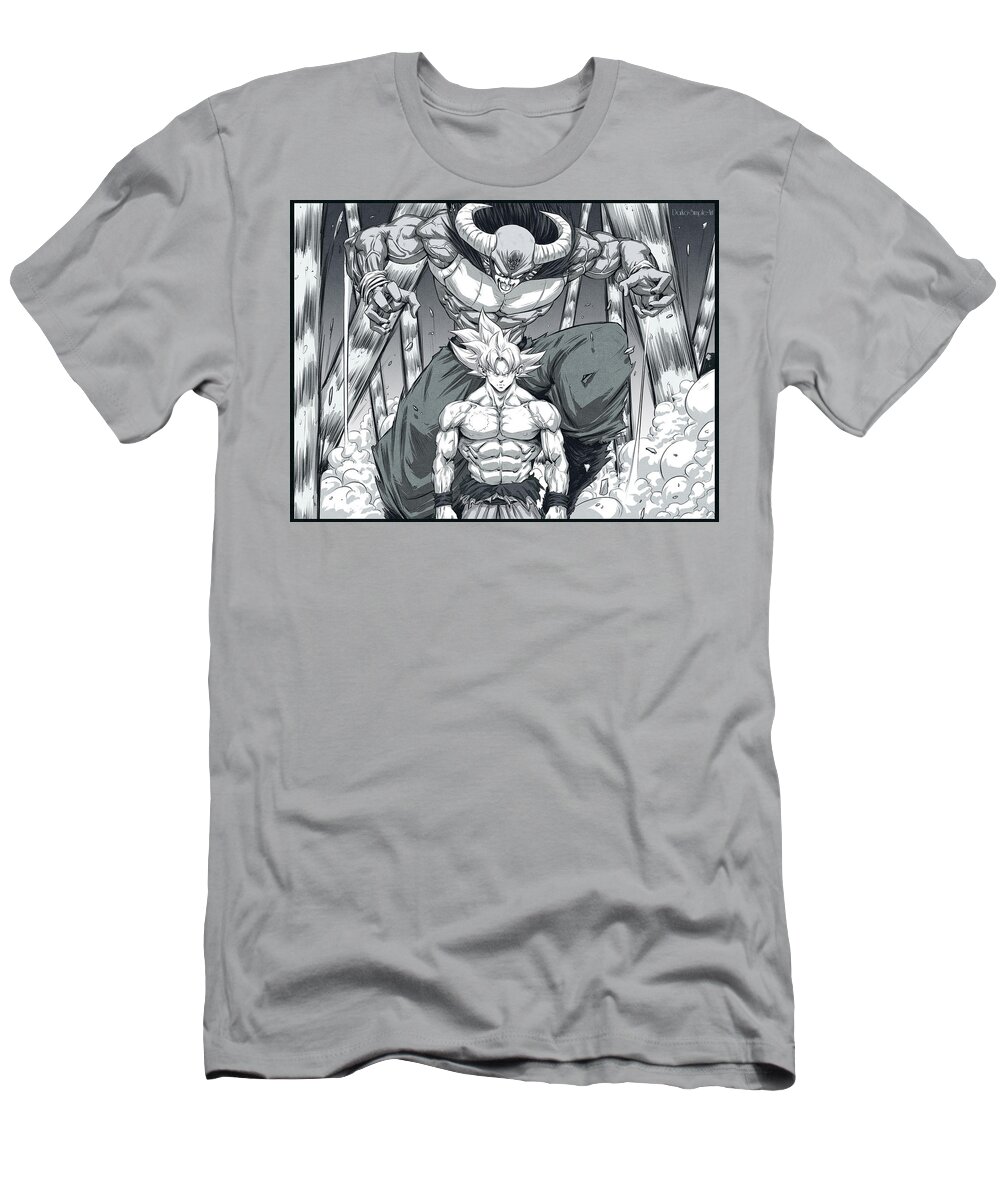 Mui Goku T-Shirt featuring the digital art MUI Goku vs Moro by Darko B