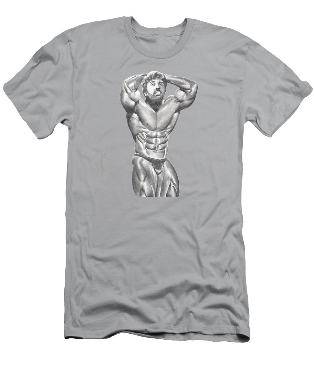  T-Shirt featuring the digital art Muscle Morgan by Morgan Jay