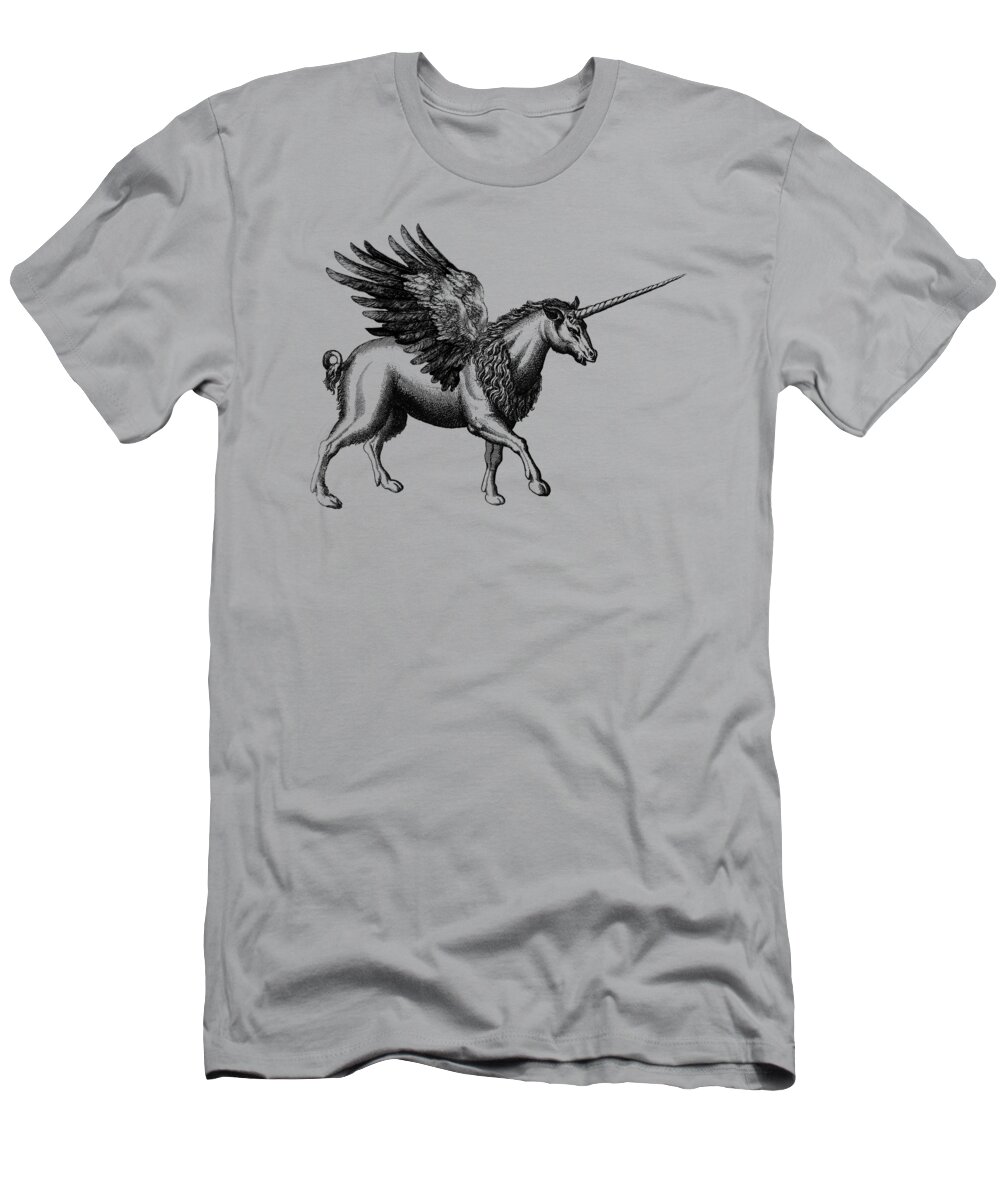 Unicorn T-Shirt featuring the digital art Mythical Unicorn by Madame Memento