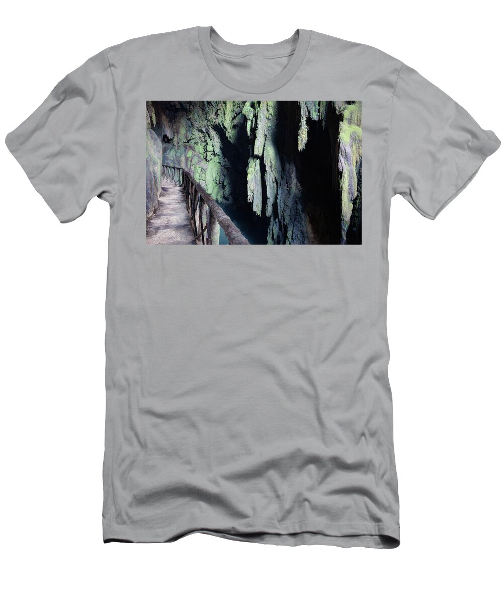 Canvas T-Shirt featuring the photograph Natural park of the monastery of Piedra - Des-saturated Edition by Jordi Carrio Jamila
