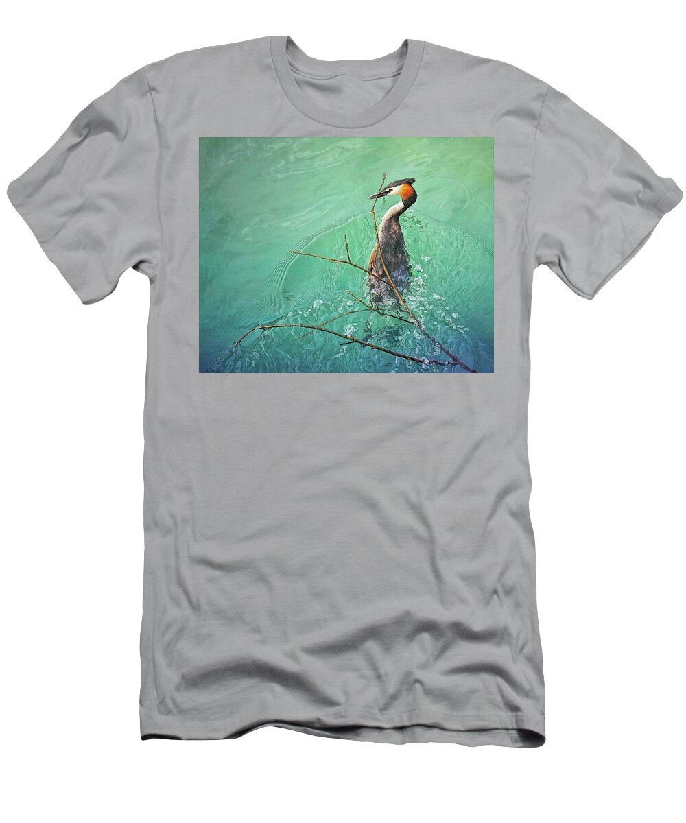 Bird T-Shirt featuring the photograph Nesting time by Tatiana Travelways