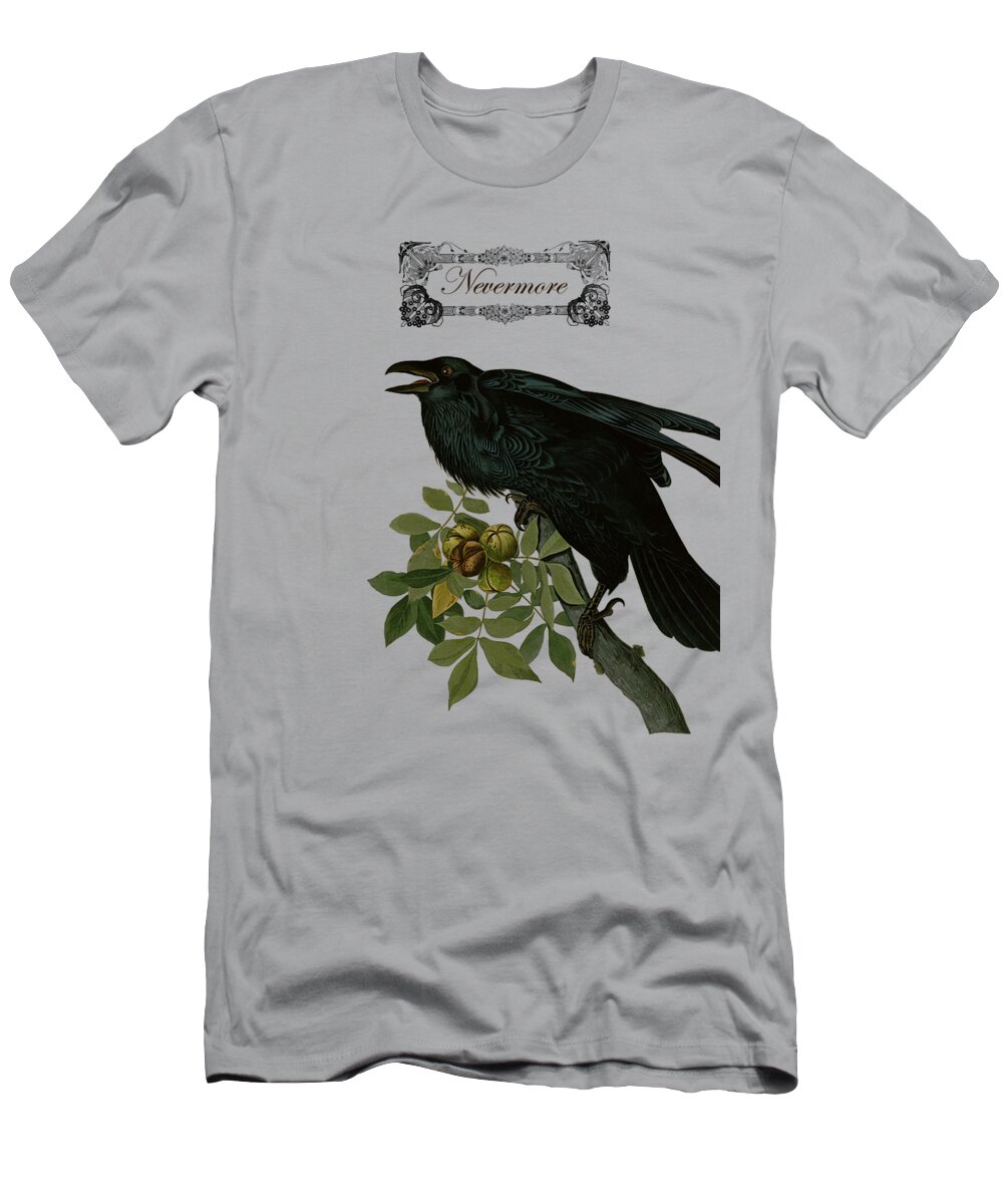 Raven T-Shirt featuring the digital art Nevermore art by Madame Memento