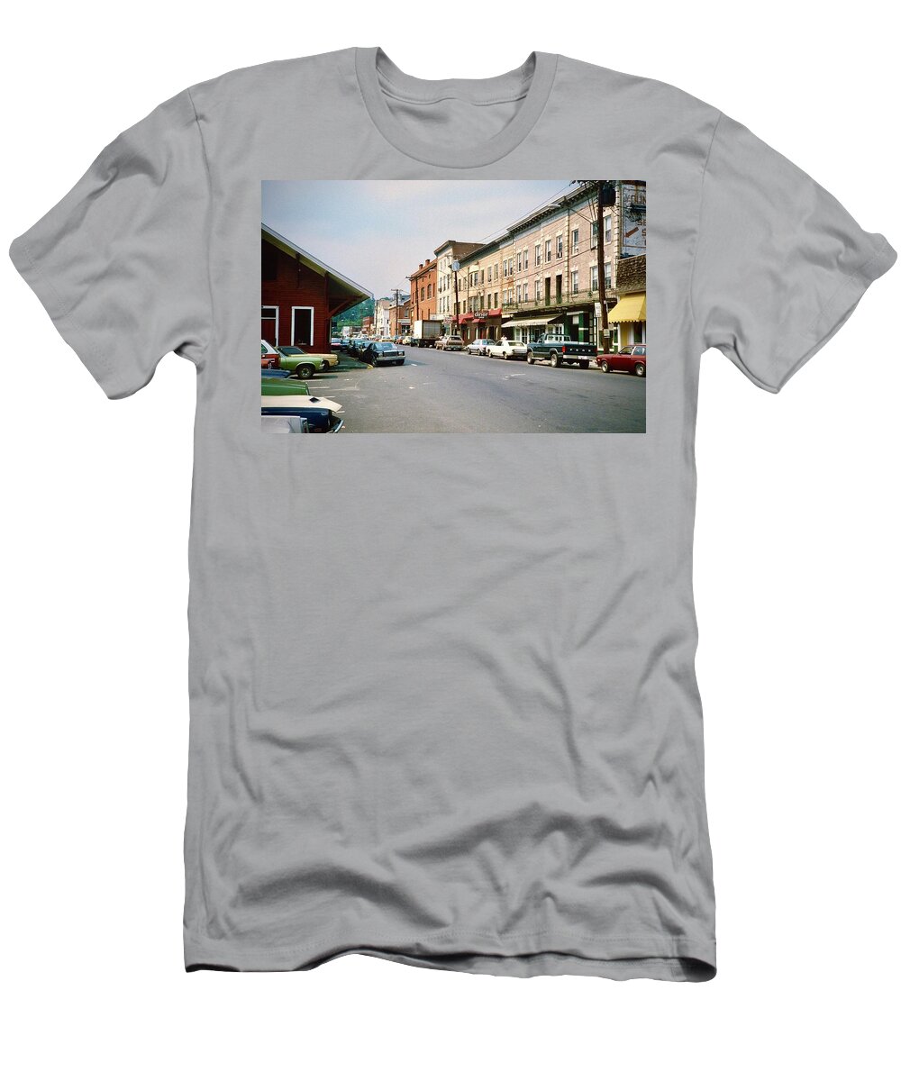 New Milford T-Shirt featuring the photograph New Milford High Street CT 1984 by Gordon James