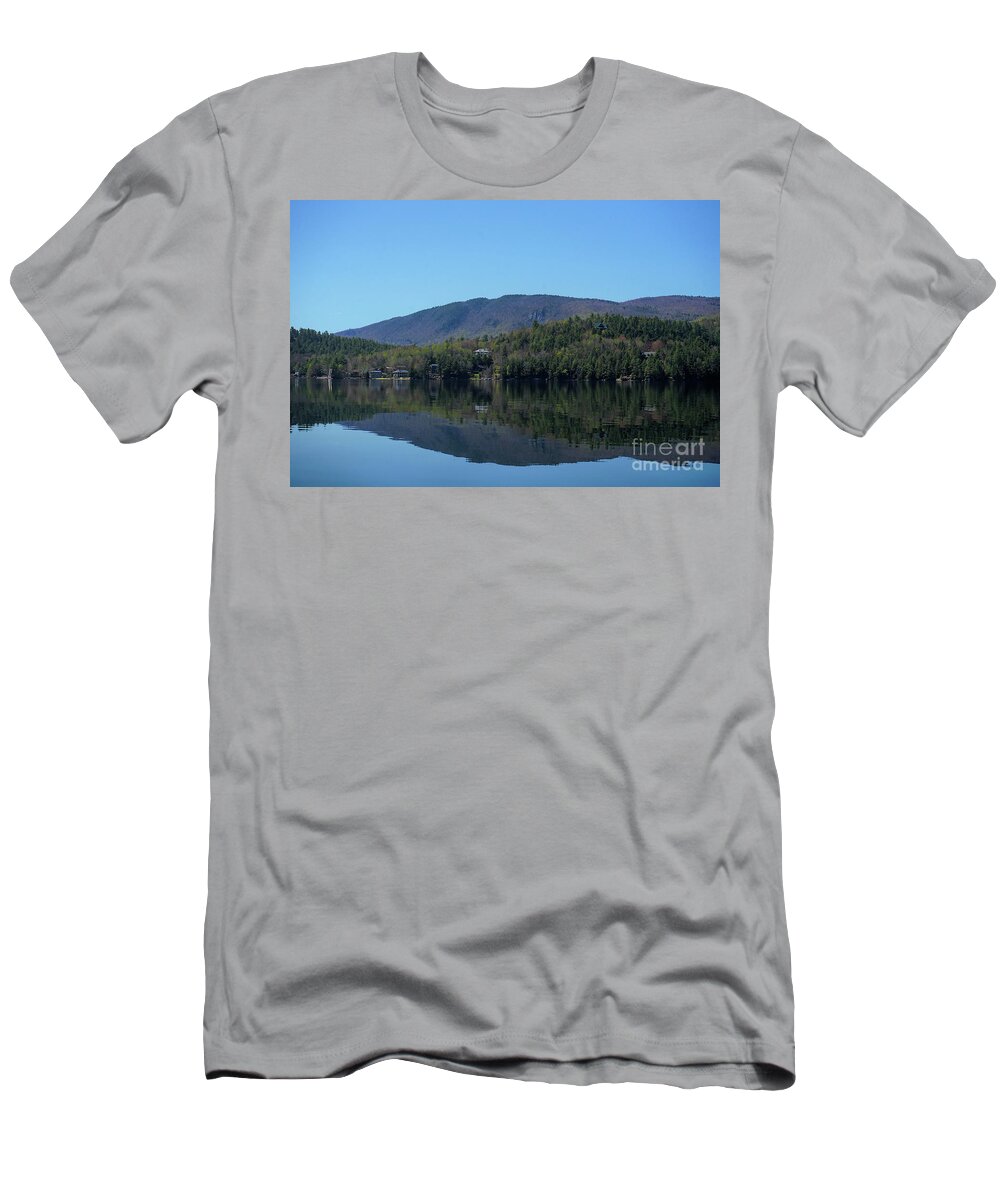 Newfound Lake T-Shirt featuring the photograph Newfound Reflections of Hebron by Xine Segalas