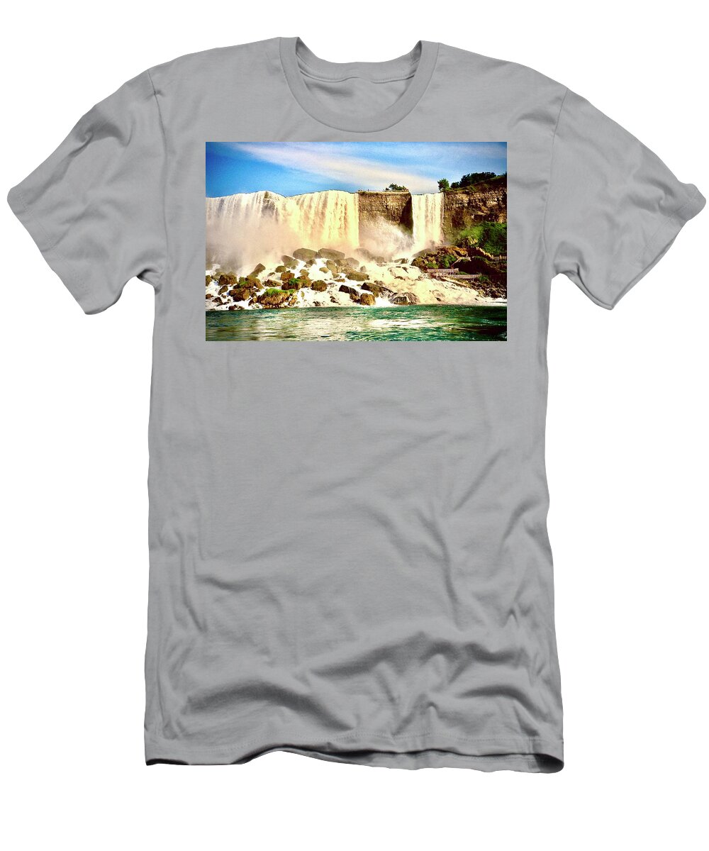 Niagara Falls T-Shirt featuring the photograph Niagra Falls Waterfalls by Gordon James
