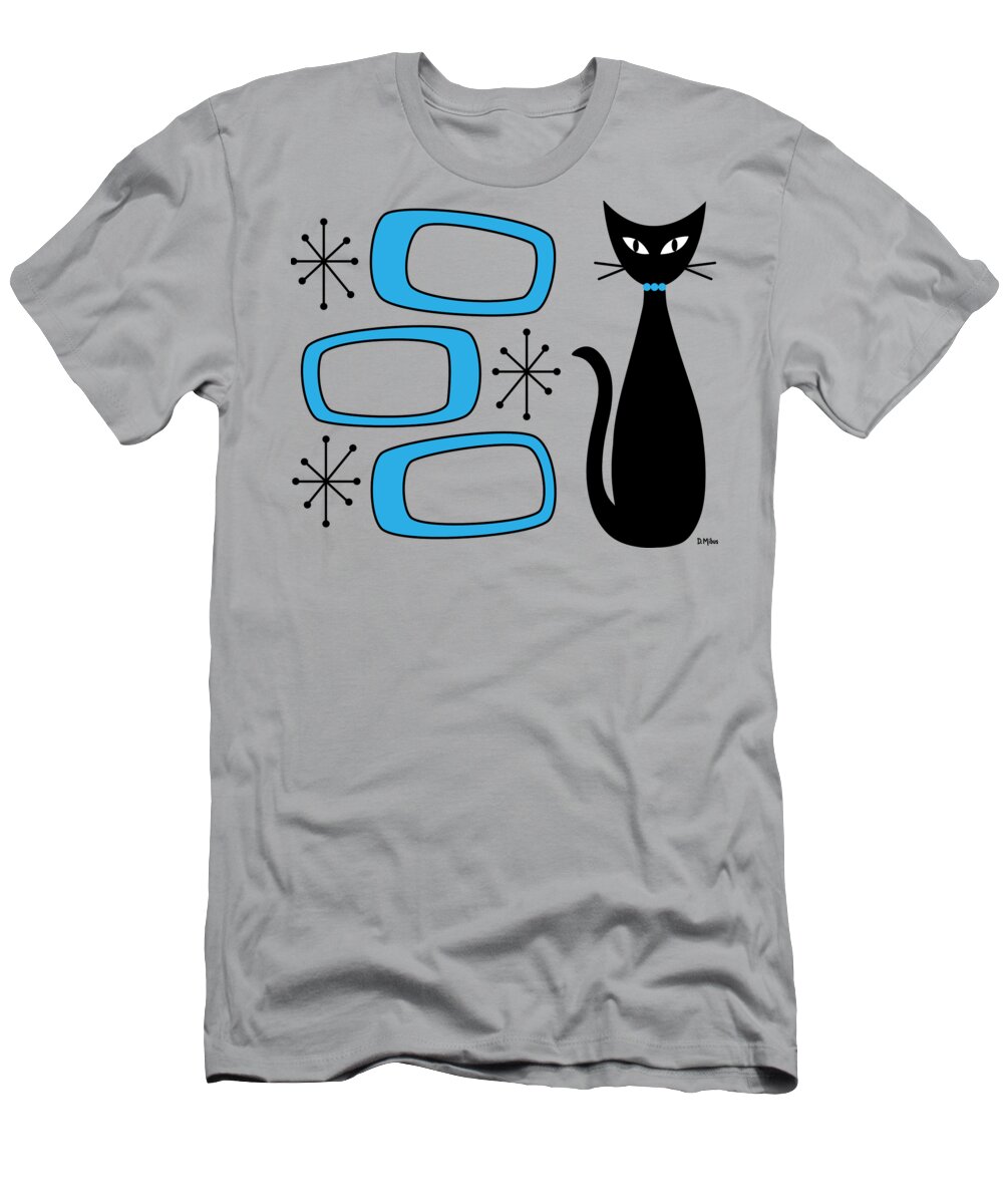 No Background Cat With Oblongs Blue T Shirt For Sale By Donna Mibus