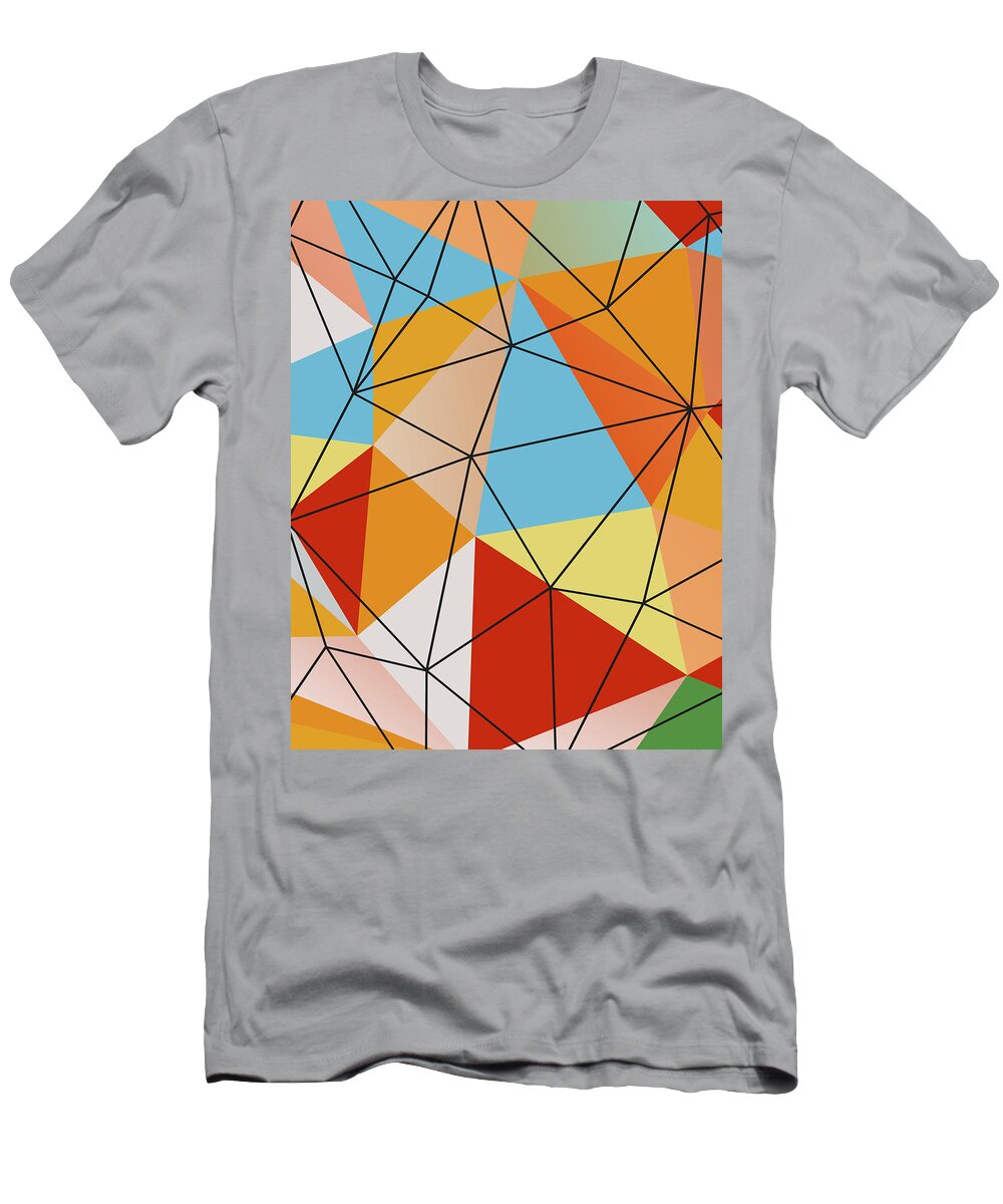 Geometric T-Shirt featuring the digital art Nouveau Geometric I by Matt Market