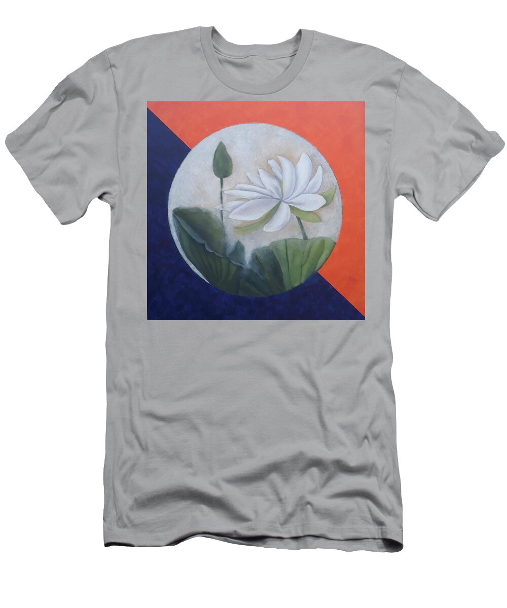 Lotus Painting T-Shirt featuring the painting Nurture Your Soul by Ma Udaysree