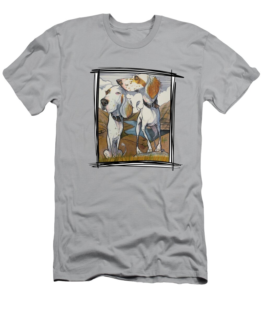 Odell T-Shirt featuring the drawing Odell 5284 by Canine Caricatures By John LaFree
