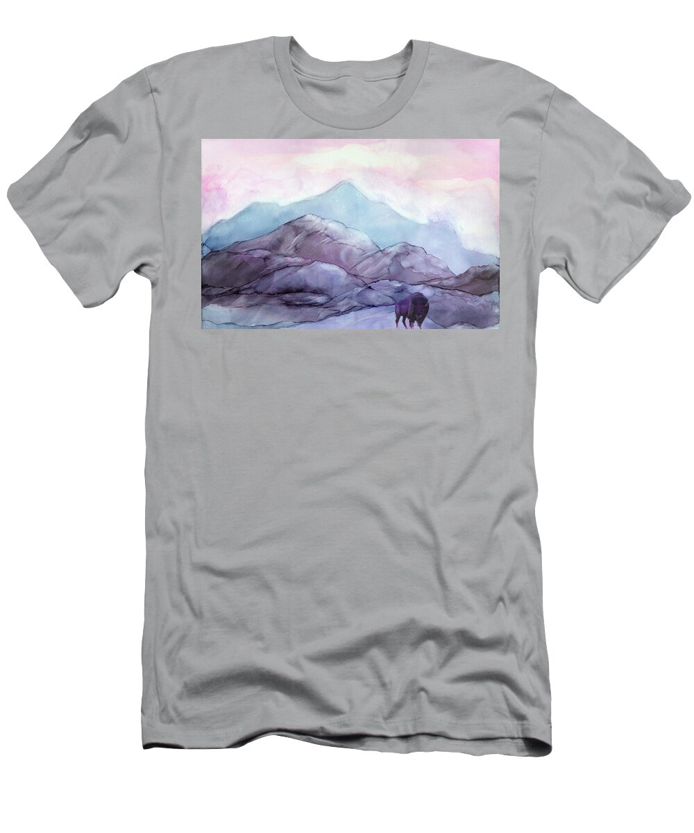 Alcohol T-Shirt featuring the painting Oh Give Me A Home by KC Pollak