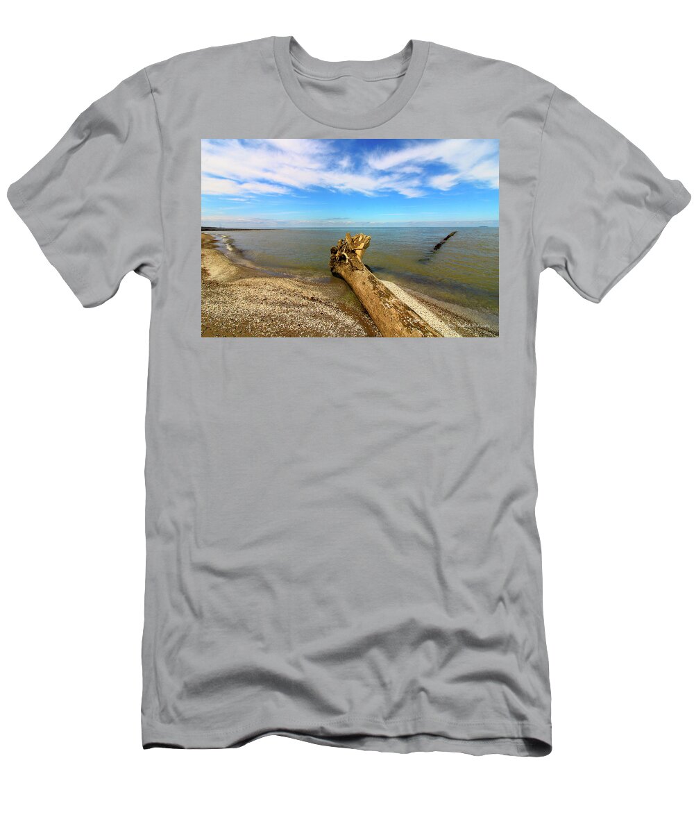 Lake Erie T-Shirt featuring the photograph Coastal Ohio Series 4 by Mary Walchuck