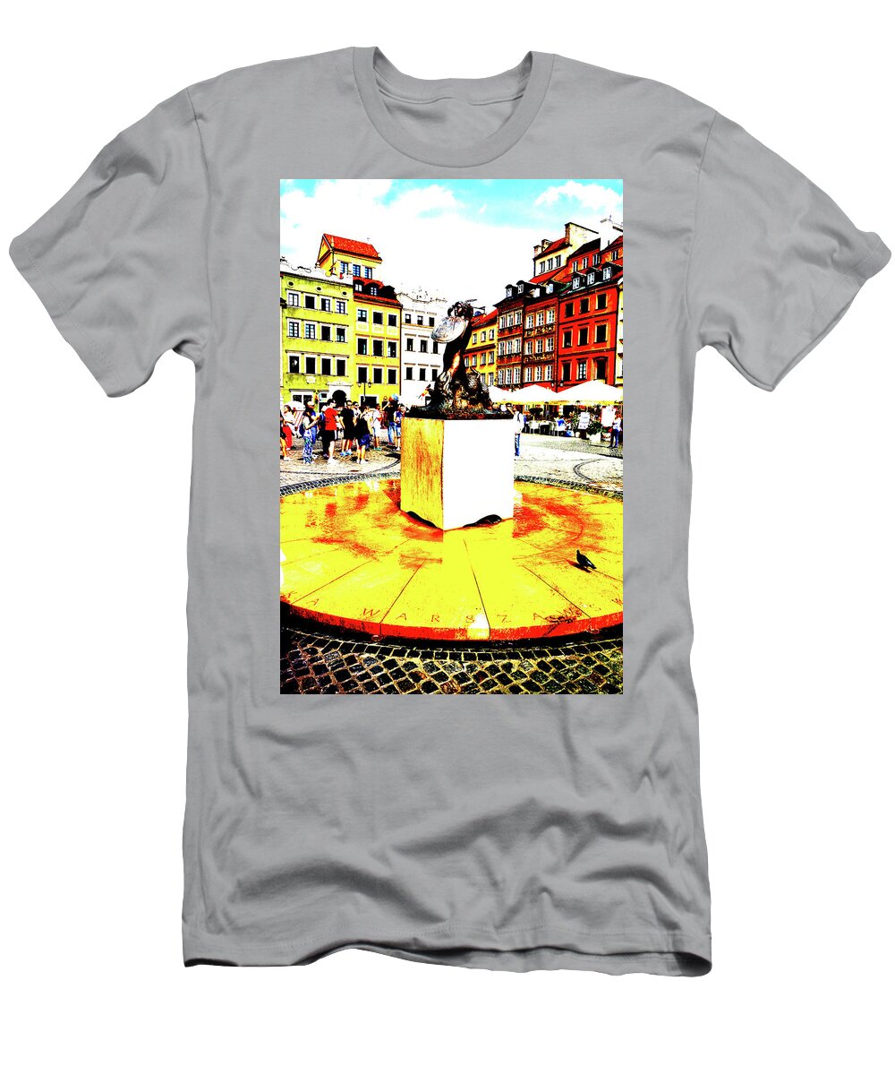 Warsaw T-Shirt featuring the photograph Old Town Square In Warsaw, Poland by John Siest