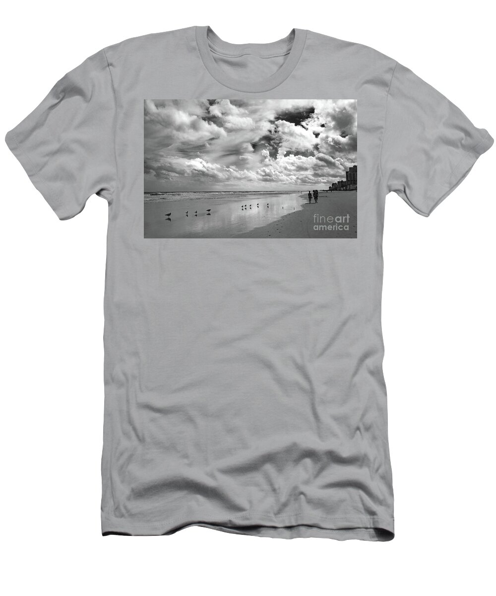 Birds T-Shirt featuring the photograph On the Beach by Neala McCarten