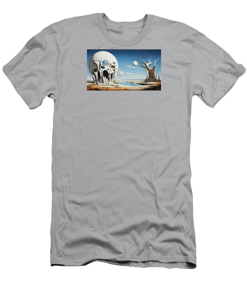 Surreal T-Shirt featuring the mixed media Once Upon #4 by Marvin Blaine
