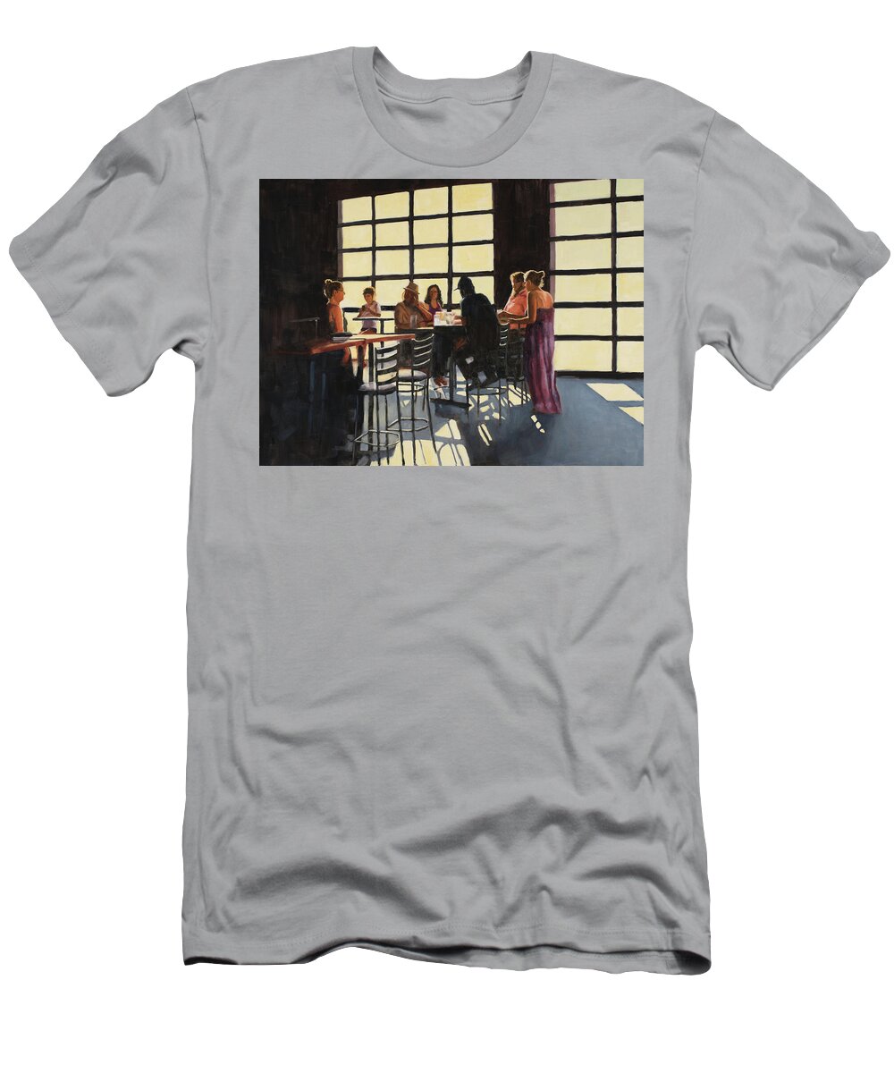 Bar T-Shirt featuring the painting One for me by Tate Hamilton