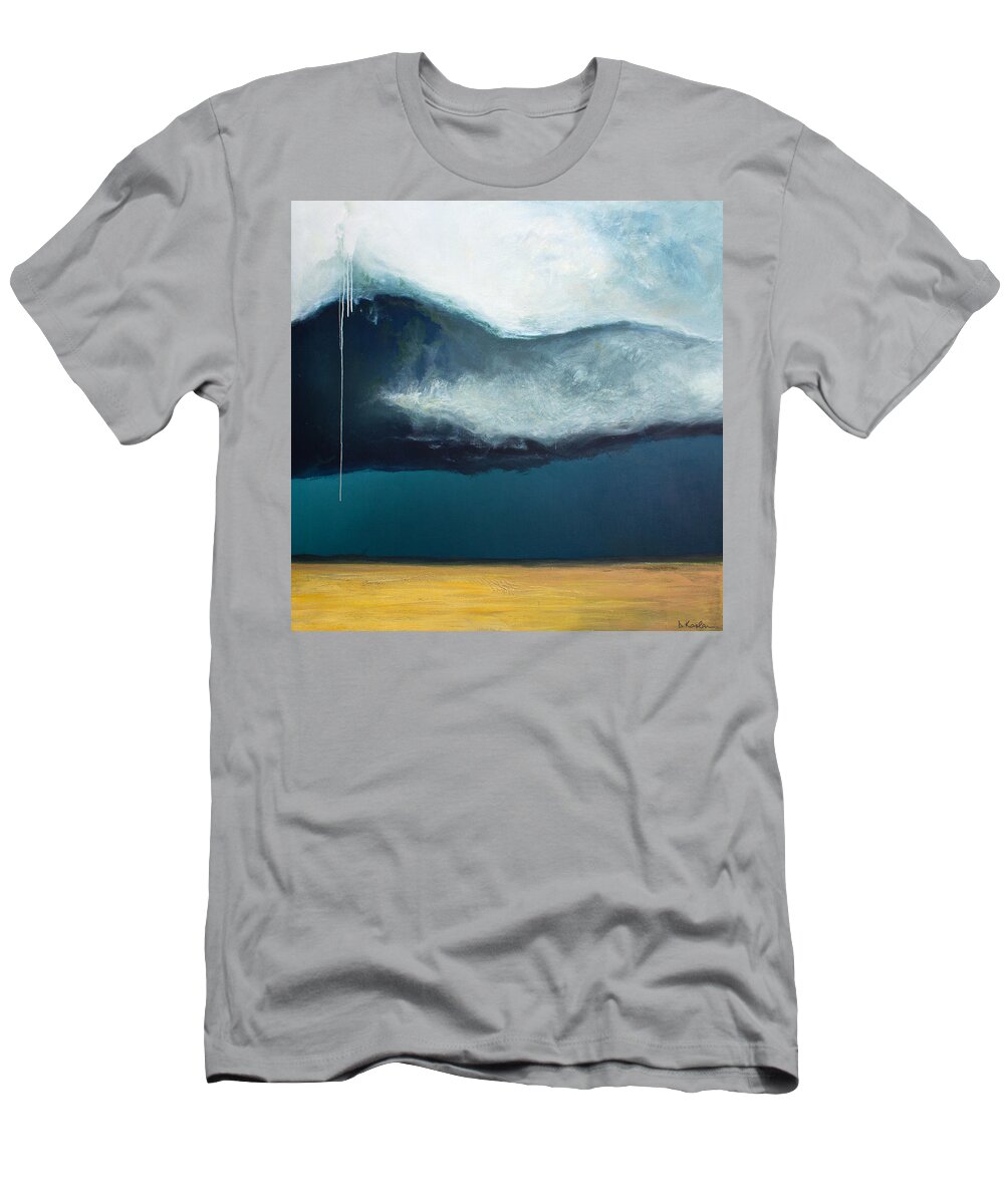 Derek Kaplan T-Shirt featuring the painting Opt.18.20 'Storm' by Derek Kaplan