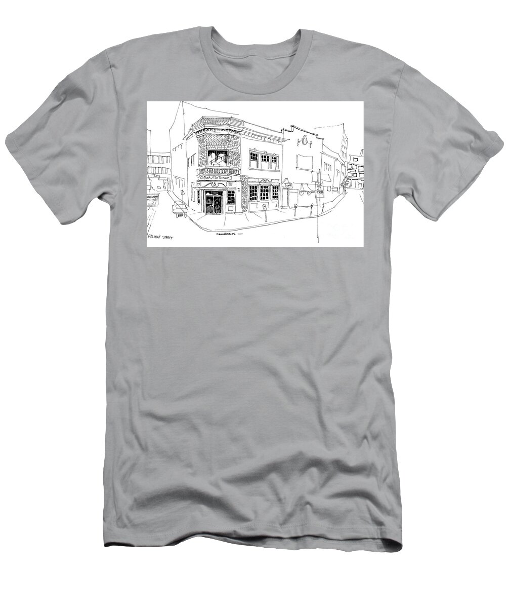 Pen & Ink T-Shirt featuring the drawing Oxford Ale House by William Renzulli