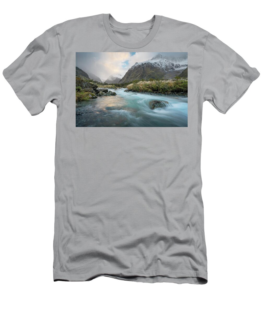 New Zealand T-Shirt featuring the photograph Pararaiha by John Chivers