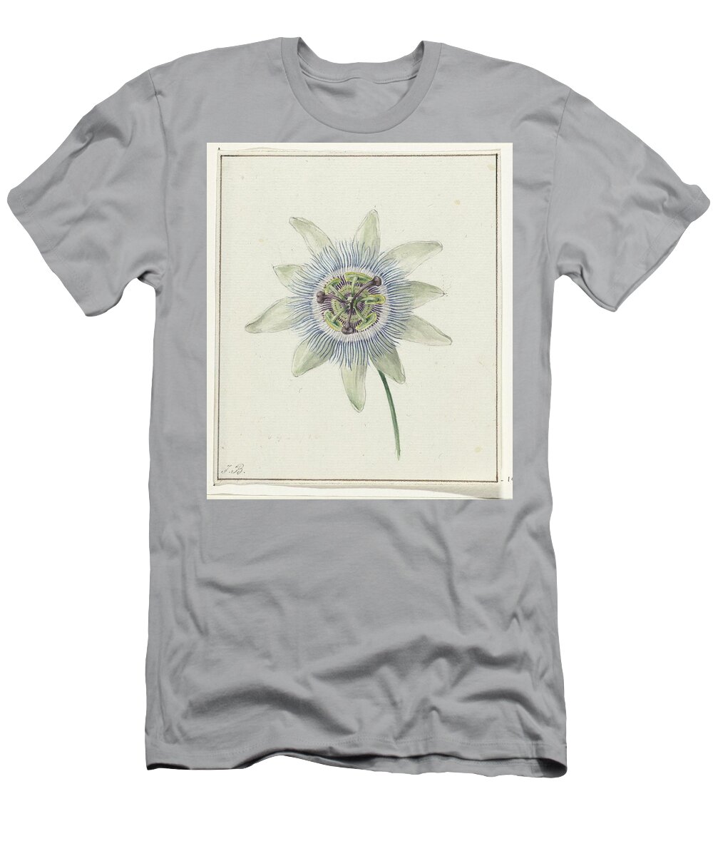 Vintage T-Shirt featuring the painting Passion Flower, Jean Bernard, c. 1825 by MotionAge Designs