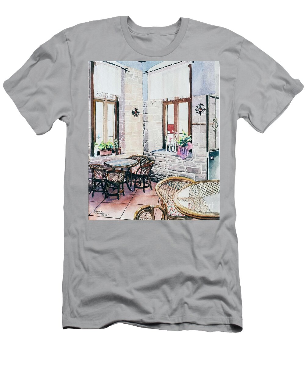 Bakery T-Shirt featuring the painting Pastane by Merana Cadorette