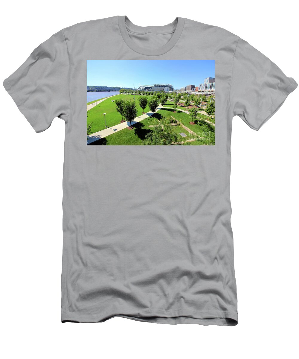 Paul Brown Stadium T-Shirt featuring the photograph Paul Brown Stadium Cincinnati Ohio 4389 by Jack Schultz