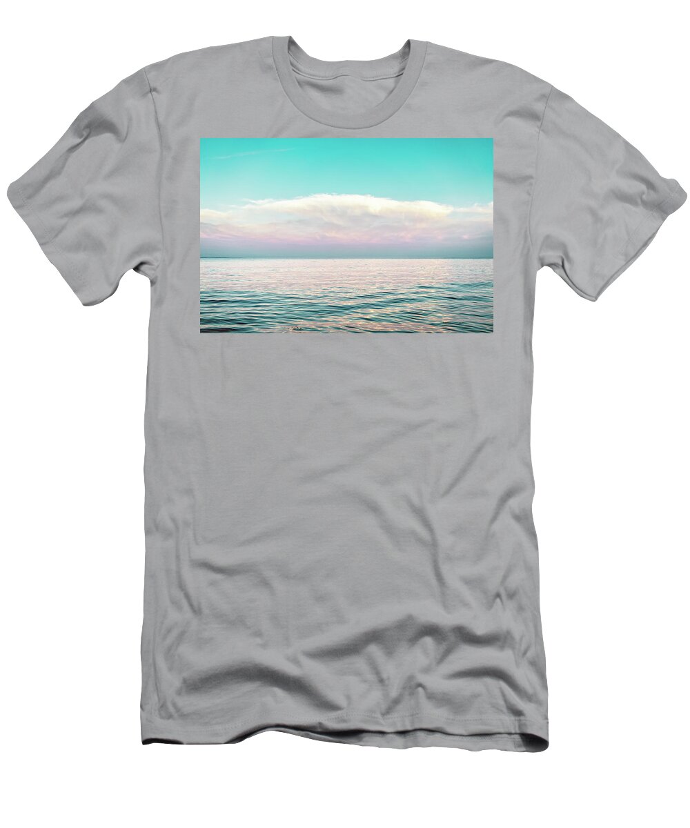 Peace T-Shirt featuring the photograph Peace in Aqua by Marianne Campolongo