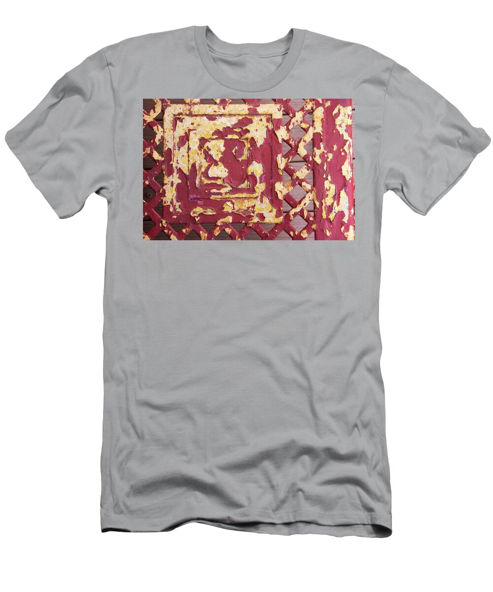 Pealed Paint T-Shirt featuring the photograph Pealed paint and rust by Alan Goldberg